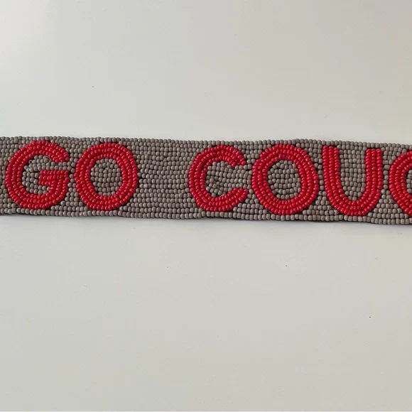 Washington State University-Go Cougs beaded purse strap WSU WAZZU - Picture 4 of 4